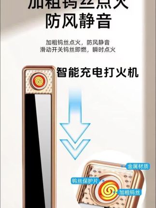 高档智能充电静音打火机户外便携小巧个性防风迷你耐用精致12生肖 #好物推荐🔥 #高端大气 #电子产品 #静音打火机