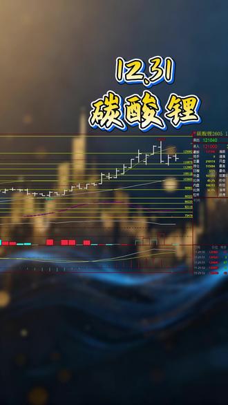 12月31日午 碳酸锂震荡调整,空头爽吃,择机离场,节后再战 #碳酸锂 #期货 #碳酸锂期货 #期货行情 #碳酸锂行情