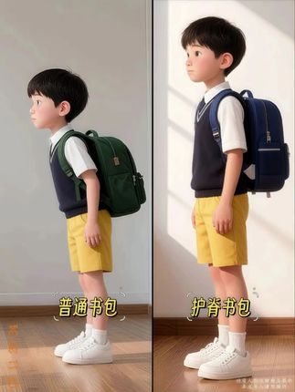 这是2025年的新款,蓝白拼接的外壳上印着的星云图案,此刻正随着他手心的温度慢慢晕开淡紫色。侧边的水壶袋是磁吸式的,轻轻一贴就吸住了他的太空杯,比去年那个总要拉链的旧款方便多了。 你的书包能装下我的画画本吗?”前排的女生转过身,辫子上的铃铛叮当作响。 分层设计得像个小抽屉,课本、练习册、跳绳和备用口罩各占一格,连他昨天刚得的数学奖状都有专门的夹层。“你看,这里还有反光条,我妈说晚上走路特别安全。” 上课铃响时,他小心翼翼地把书包挂在椅背上。布料接触椅背的瞬间,隐藏的夜光灯微微亮了一下,像颗刚睡醒的星星。这是他成为三年级学生的第一天,也是这个新朋友陪伴他的第一天。#开学必备 #新学期新气象#书包推荐 #宝爸宝妈 #护脊书包