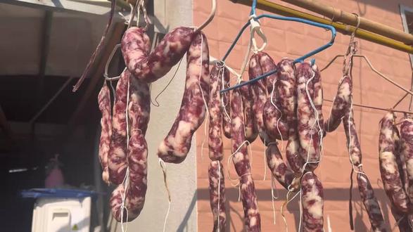 安徽农家手工香肠#家乡特色 #香肠 #土特产