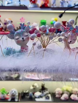 #摆件 一鹿有你一路平安小鹿女士高端镶钻汽车车载摆件内饰装饰车内#车载好物 #颜值好物 #创意摆件 #精选好物