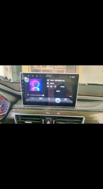 汉腾X5大屏导航安装好的效果。