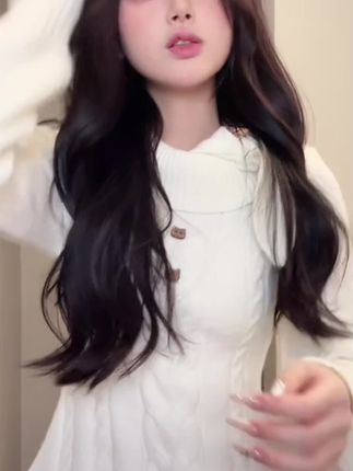 早秋古早感兔耳领收腰灯笼袖毛衣日系学院风显瘦套头针织衫上衣女