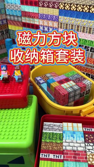 磁力方块拼装小世界,200款图案随机套装超值上新。 #磁力方块 #磁力积木 #我的世界磁力方块
