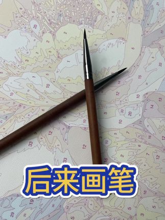 笔尖软趴趴,画起来一点不顺滑,后来画笔来了硬笔毛画起来超丝滑 #后来画笔 #画笔#油画笔#数字油画