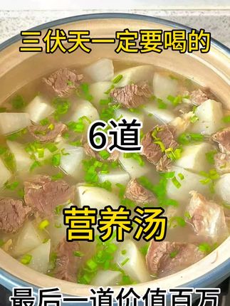 三伏天一定要喝的6道清淡营养汤最后一道价值百万#抖音美食推荐官 #美食教程 #清淡营养汤 #滋补营养汤#三伏天