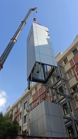 仙霞西路700弄加装吊装合拢