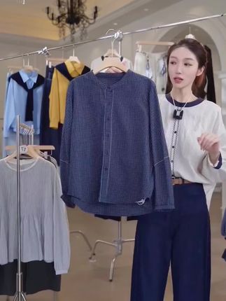 复古格子衬衫#秋款穿搭