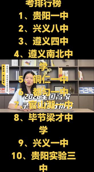 2026年贵州高考排行榜