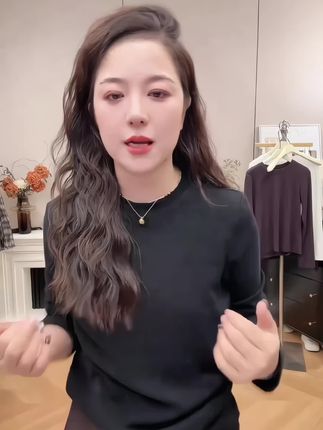 WenWen小个子韩版早秋纯色打底衫长袖T恤百搭时尚圆领上衣#打底衫  #今日分享 #圆领上衣 #早秋新款 #每日分享