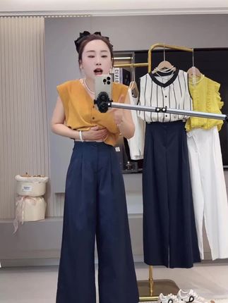 2025夏季新款阔腿裤休闲裤垂感韩版百搭直筒显瘦#显高显瘦 #休闲裤 #显高显瘦显腿长 #百搭裤子