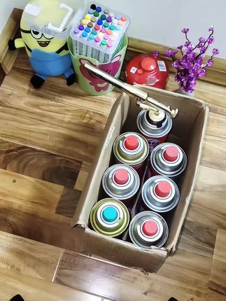 久烧不烫手喷枪烧烤点碳卡式通用户外露营烹饪便携式融金炉具点火#全铜喷火枪#防烫喷枪#烧猪毛神器#便携式点火器#点火器