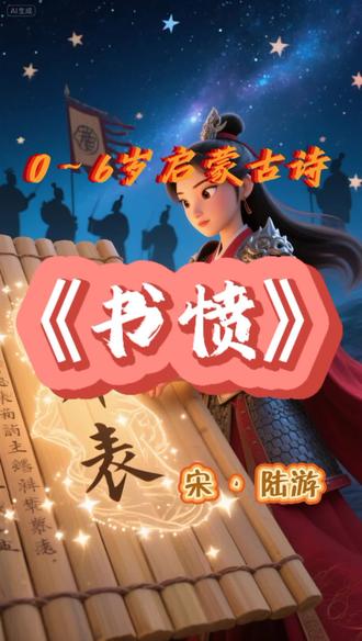 #创作者中心 #创作灵感 #即梦Al#儿童启蒙#古诗
《书愤》 早岁那知世事艰,中原北望气如山。