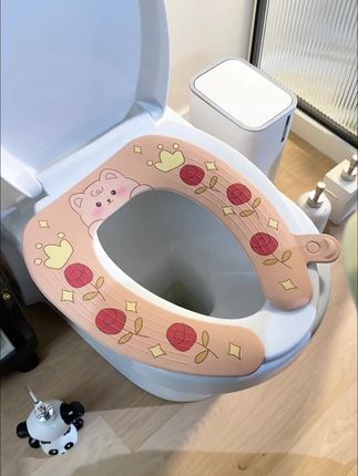 粘贴式双面防水香熏马桶垫,可爱动物款四季通用! #四季通用垫子 #防水香熏 #粘贴马桶垫 #粘贴式 #马桶垫