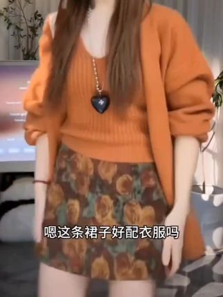 #减龄气质 #半身裙 #短裙 设计感小众印花a字半身裙女2025秋季新款法式气质高腰小个子短裙#显瘦显高显腿长 #好物推荐