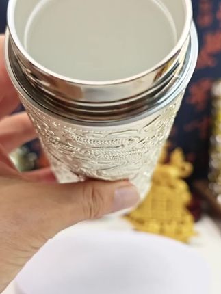 好物推荐买到就赚到 #九龙银杯#银内胆保温杯