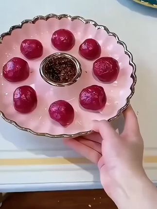 #饺子盘带醋碟 #饺子盘#陶瓷餐具 #颜值餐具