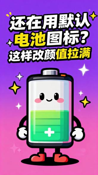 还在用默认电池图标?这样改颜值拉满#推荐 #手机 #手机电池 #中老年 #教长辈用手机