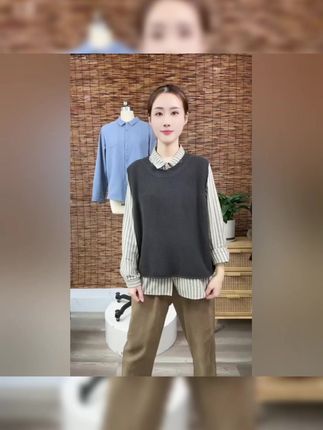 2025春秋纯色针织马甲,显瘦宽松气质穿搭必备! #气质穿搭马甲 #显瘦背心 #秋冬马甲 #破洞气质穿搭 #宽松气质马甲
