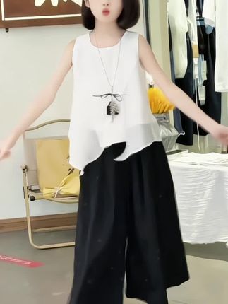 120码-170码女童韩系多巴胺无袖慵懒风阔腿裤两件套#生女儿就是用来打扮的 #潮童必备 #爆款热卖中 #高品质童装 #夏季穿搭 @DOU+上热门 @DOU+小助手 @抖in宝贝计划