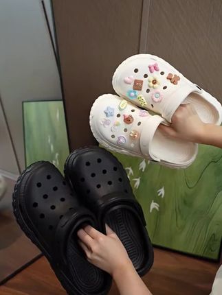 洁丽雅洞洞鞋男女款2025新款夏季防滑防臭外,穿包头时尚沙滩凉拖鞋#拖鞋 #新款上新 #时尚穿搭 #好物分享 #质量杠杠滴
