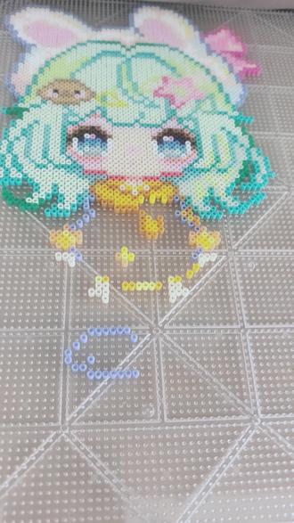 图纸小红薯:o纸白o#拼豆#小乔#线条小狗小乔