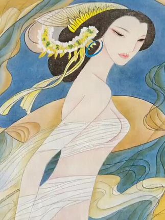 #装饰画#工笔画#书画收藏 #卖画谋生 #茶室