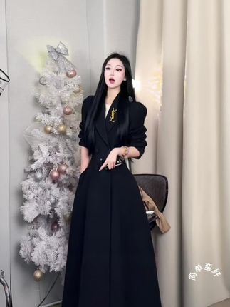 ◤小雨◢ 海瑟薇恋人 黑色西装外套风衣女赫本风高级感收腰显瘦西装风衣外套#时尚穿搭 #气质穿搭 #气质女神 #时尚女装 #百搭裤子
