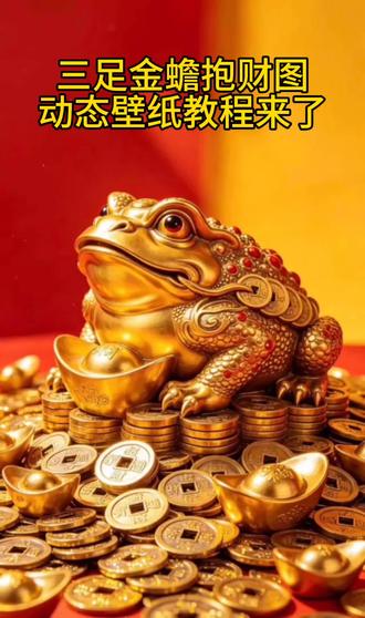 三足金蟾抱财图动态壁纸教程来了 2026年金蟾抱财图动态壁纸 一键剪同款#剪映#剪映的#动态壁纸教程来了#锁屏壁纸 #动态壁纸锁屏 #壁纸壁纸壁纸壁纸壁纸壁纸壁纸