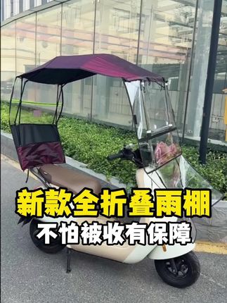雨天,晴天,你怎样出门?#电动车遮阳雨棚 #电动车雨棚新款