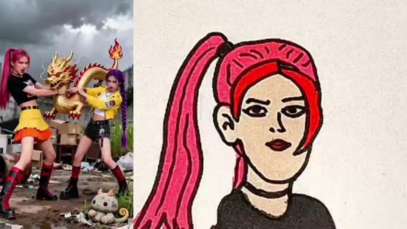 动画动漫#看动画学画画 #一起学画画 #想画就画 #二次创作@抖音创作者中心🍓 @抖音创作小助手