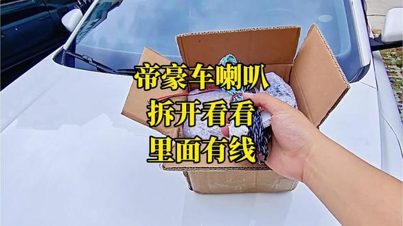 帝豪专用车音响喇叭,后门的还带着线,拆开让大家看看! #吉利帝豪 #车音响改装 总有人问带不带线,它是带着的啊,我买的后排的。