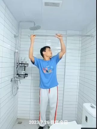 #卫生间好物 #强烈推荐 免打孔防水浴帘,防水防潮安装简单#好物推荐分享