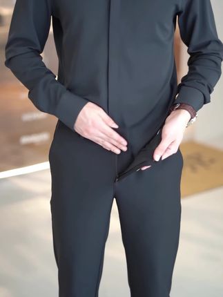 简约不费力的着装,看似低调却展现高贵气质#秋季新款 #休闲裤 #男士穿搭 #面料舒适