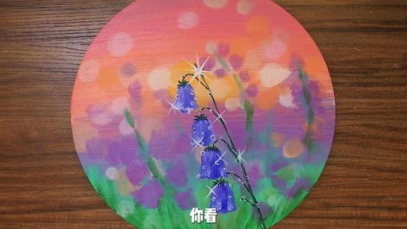 总有人像风铃一样,在风里等你回应#跟着抖音学画画 #丙烯画 #零基础学画画 #绘画过程 #每日一画
