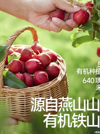 秋田满满有机山楂棒鲜果打浆儿童营养零食独立袋装便携软糯酸甜#儿童零食 #山楂棒棒糖无添加 #宝宝零#山楂 #有机山楂棒