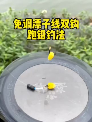 新型免调漂还能跑铅的子线双钩#渔具用品#钓鱼人#子线双钩#钩#鱼钩