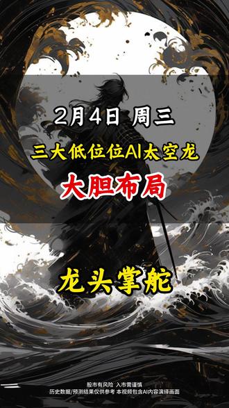 三大低位位AI太空龙,明天闭眼大胆布局#股票 #股民 #炒股