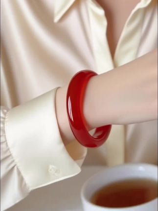 #创作灵感#冯绍峰与景甜的优雅气质,恰似这红玛瑙手镯的温润明艳。天然红玛瑙质地细腻,红韵如流霞般动人,手镯线条流畅,贴合腕间尽显温婉。佩戴时,红与肤的碰撞亮眼吸睛,举手投足间皆是风情。关注润生珠宝,精选天然好玉,让这抹红玛瑙的灵动,伴你如明星般闪耀,藏尽岁月温柔与精致格调。@DOU+上热门