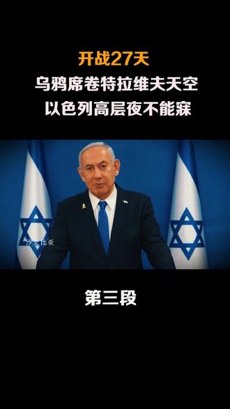 开战27天,乌鸦席卷特拉维夫天空,以色列高层夜不能寐 #中东局势 #军事科普 #特拉维夫 #全球创作者计划