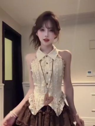 夏季波西米亚风 显瘦小众上衣半裙套装女#套装 #夏季穿搭 #显瘦穿搭 #小众设计感 #上衣
