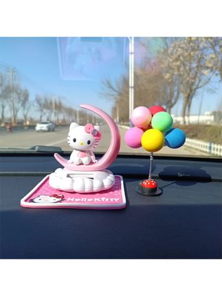 #车载摆饰 车载可爱摆件女生HelloKitty太阳能摇头车内公仔车装饰#车载装饰 #车载摆件 #车载好物 #车载内饰