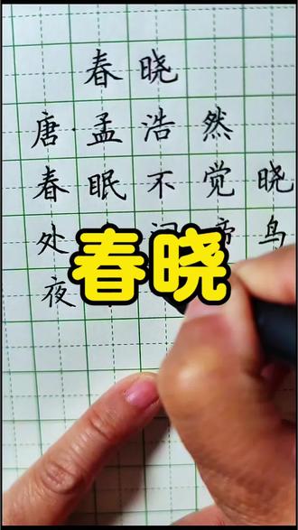 古诗练习#春晓#手写硬笔 #硬笔书法