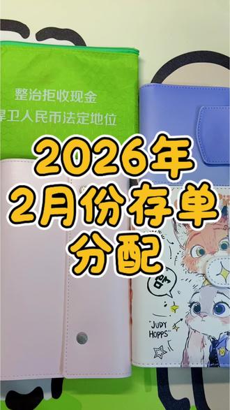 2月份存单分配来咯#存单存钱 #26年第二张存单 #存钱是最顶级的自律 #存钱有哪些技巧 #存单收纳本