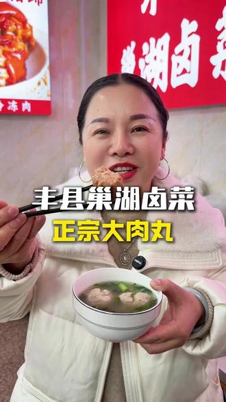 周姐教你们咋吃咱家的狮子头#狮子头#卤味熟食 #丰县巢湖卤菜 #丰县美食