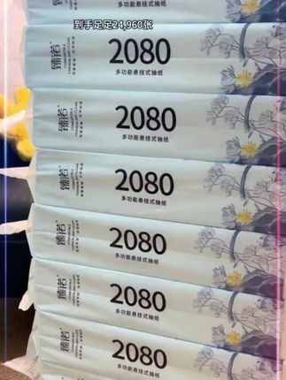 臻诺12大提悬挂式抽纸家用面巾纸餐巾纸可湿水卫生纸【送4个挂钩】