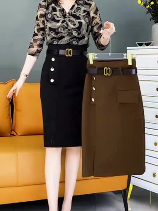 #优雅气质 #谁穿谁漂亮 #洋气减龄 #毛呢时髦半裙