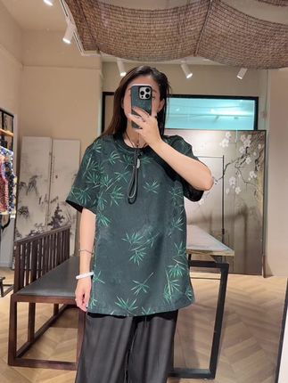 绞罗圆领香云纱上衣✅🉐 这款没几件了可以捡漏🉐哦#夏季穿搭 #中式美学服饰 #国风服饰 #高端香云纱 #今天穿什么