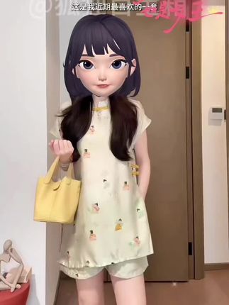 不会撞款的趣味新中式!!#独特设计 #夏季穿搭 #减龄新中式 #遮肉显瘦