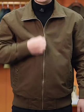 费达基卡两面穿飞行员夹克男士美式春秋翻领茄克工装复古休闲外套#品质男装 #夹克外套 #秋季新款 #只做高品质 #休闲外套